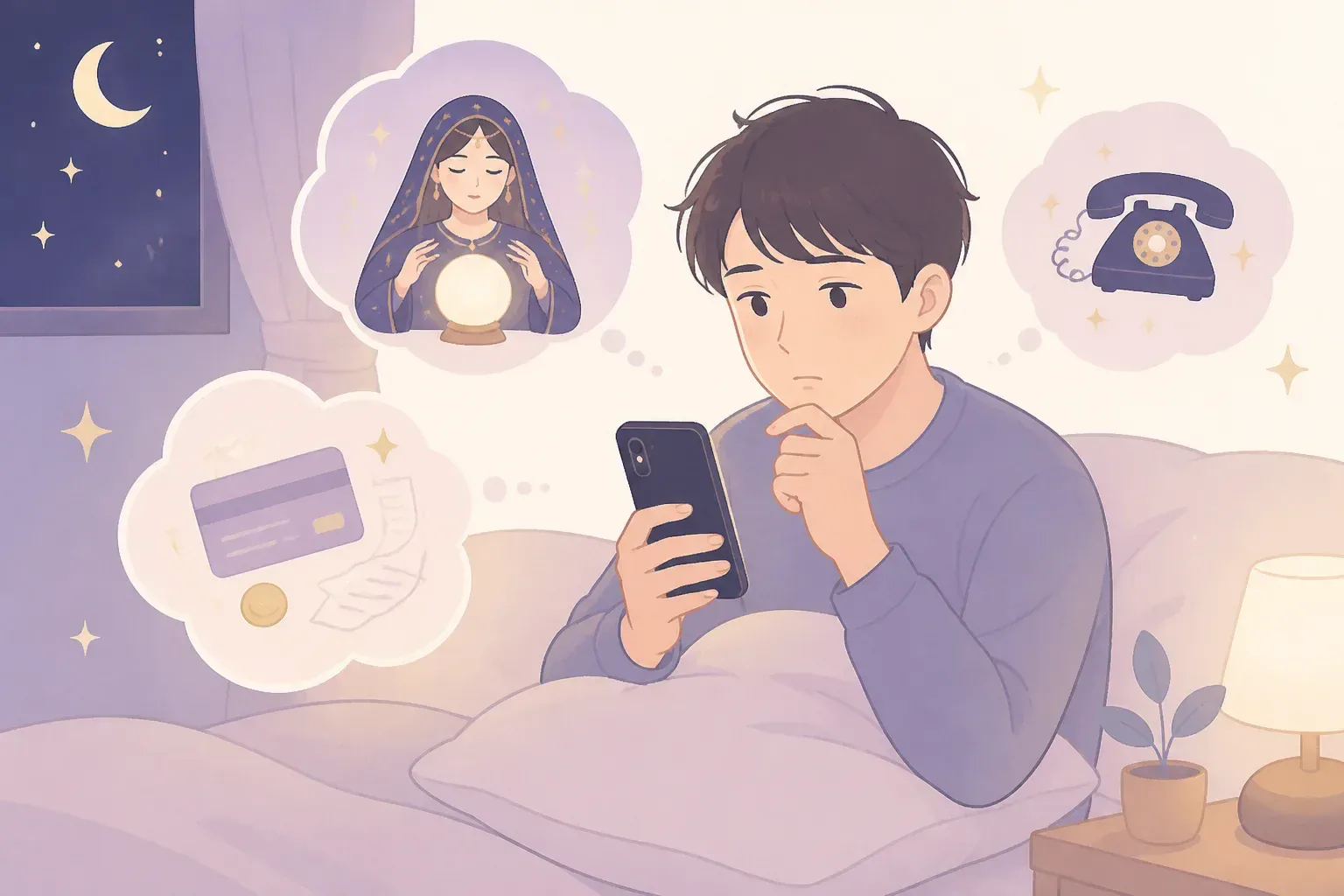 電話占い利用時の注意点をイメージした画像