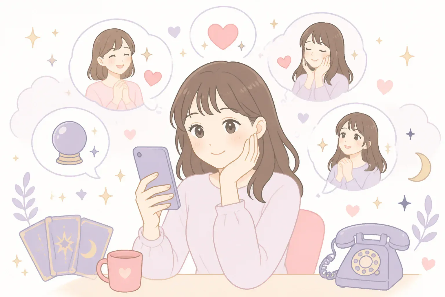 口コミを確認して安心する人のイメージ
