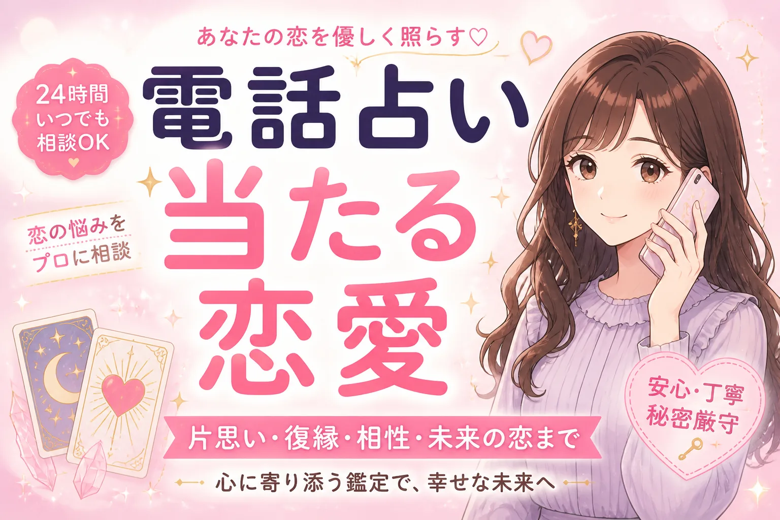 恋愛で当たると評判の電話占いおすすめ5選｜料金・初回特典で徹底比較