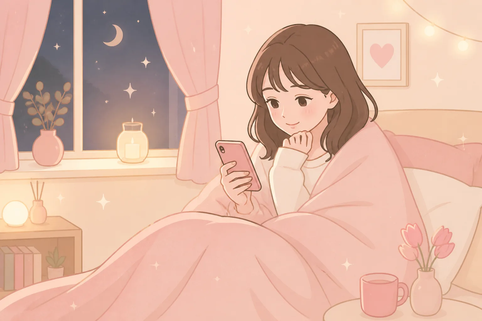悩み別に電話占いで恋愛相談するイメージ