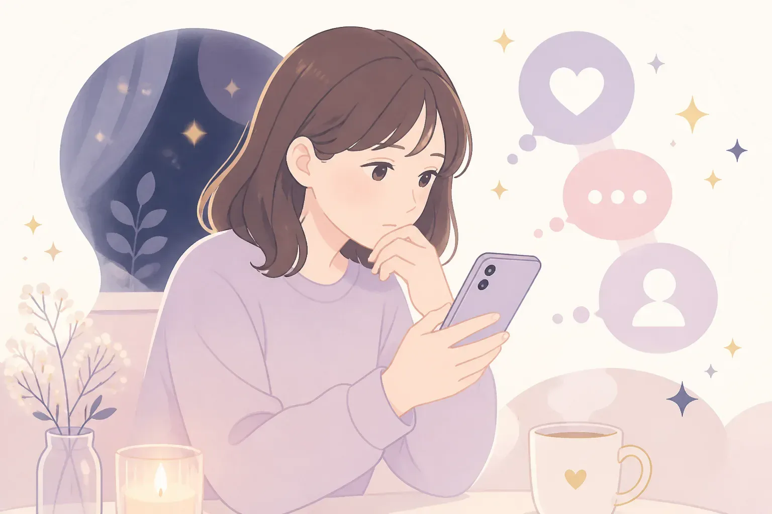 口コミを読み比べている人のイメージ