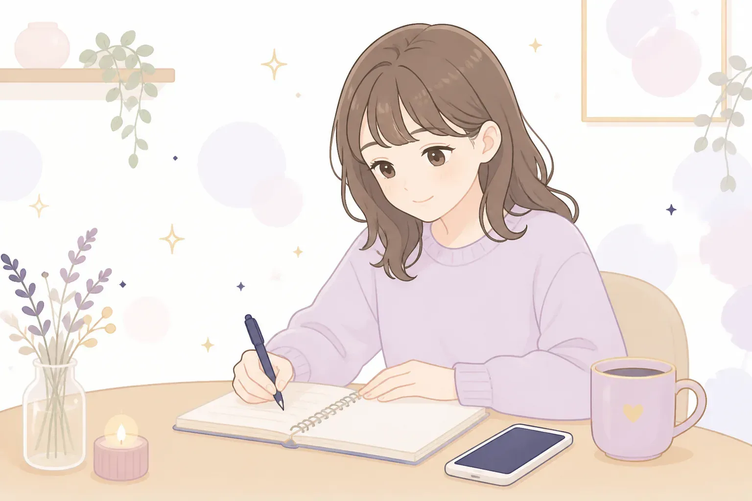 相談前にメモを準備する机まわりのイメージ