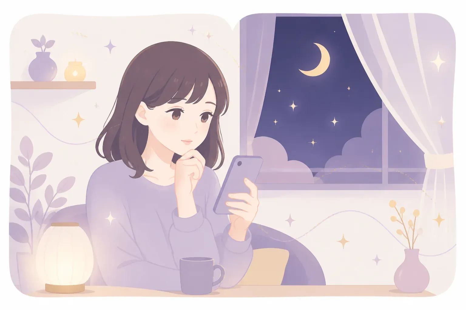 電話占いの利用を迷っている人のイメージ
