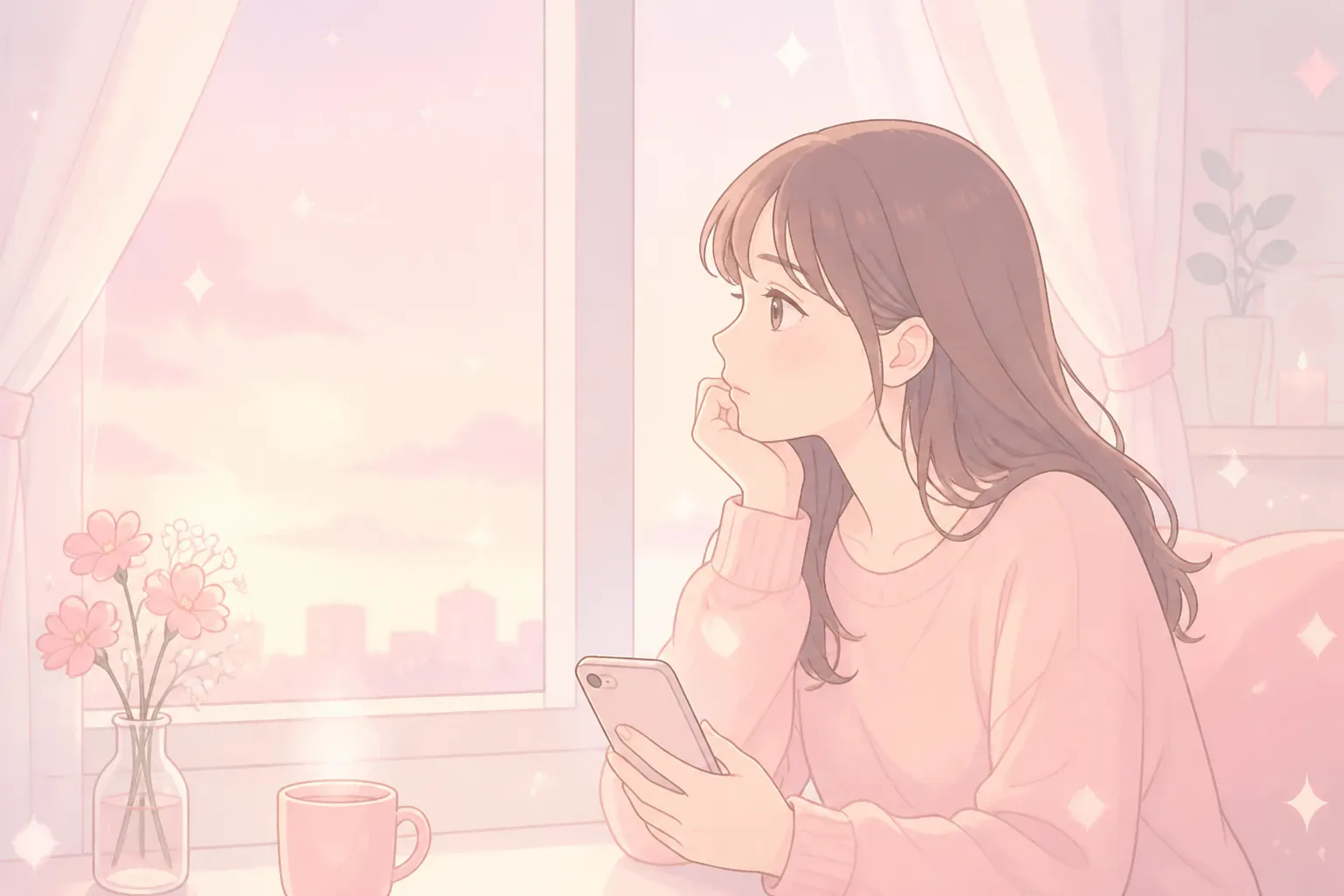 状況別に電話占いを選ぶイメージのイラスト