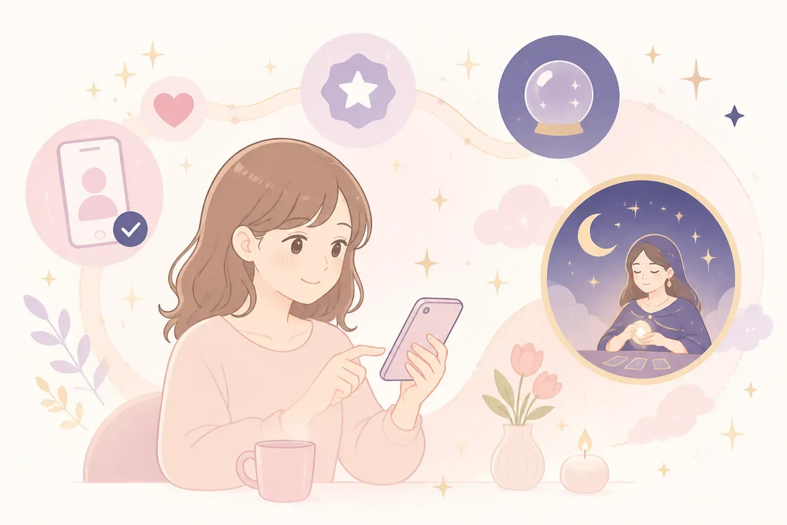 スマートフォンで会員登録するイメージ