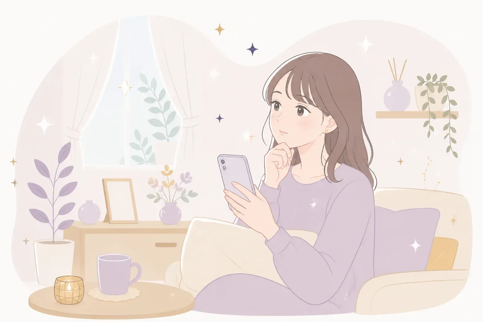 登録前に落ち着いて検討するイメージ