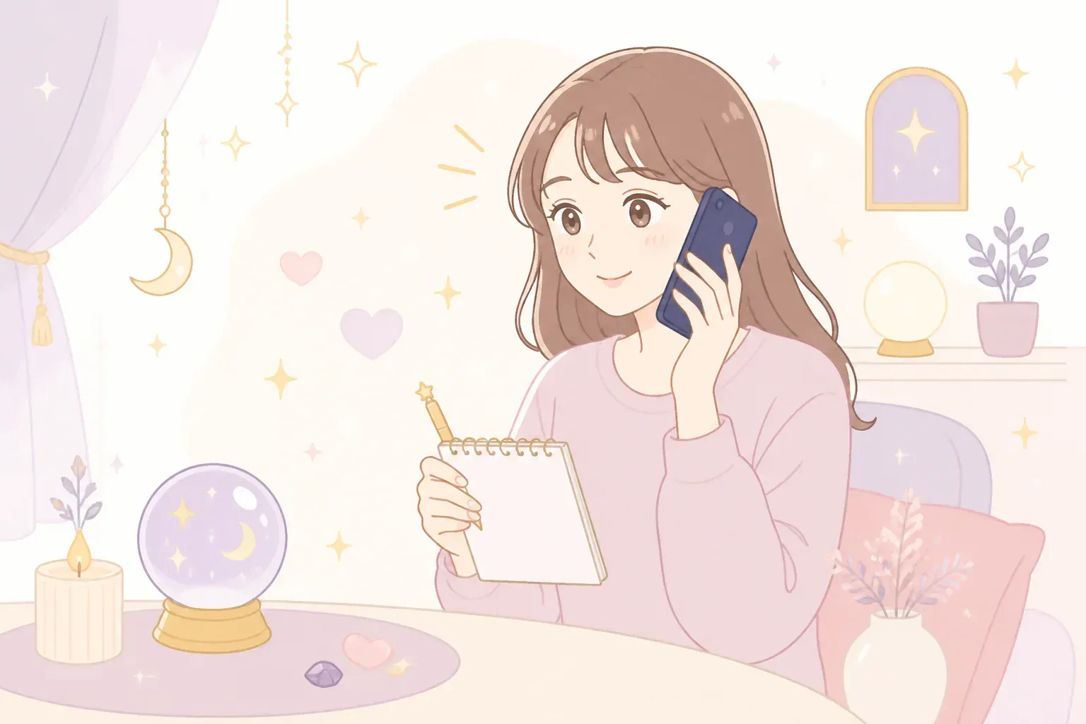 初めて電話占いを始める女性のイメージ